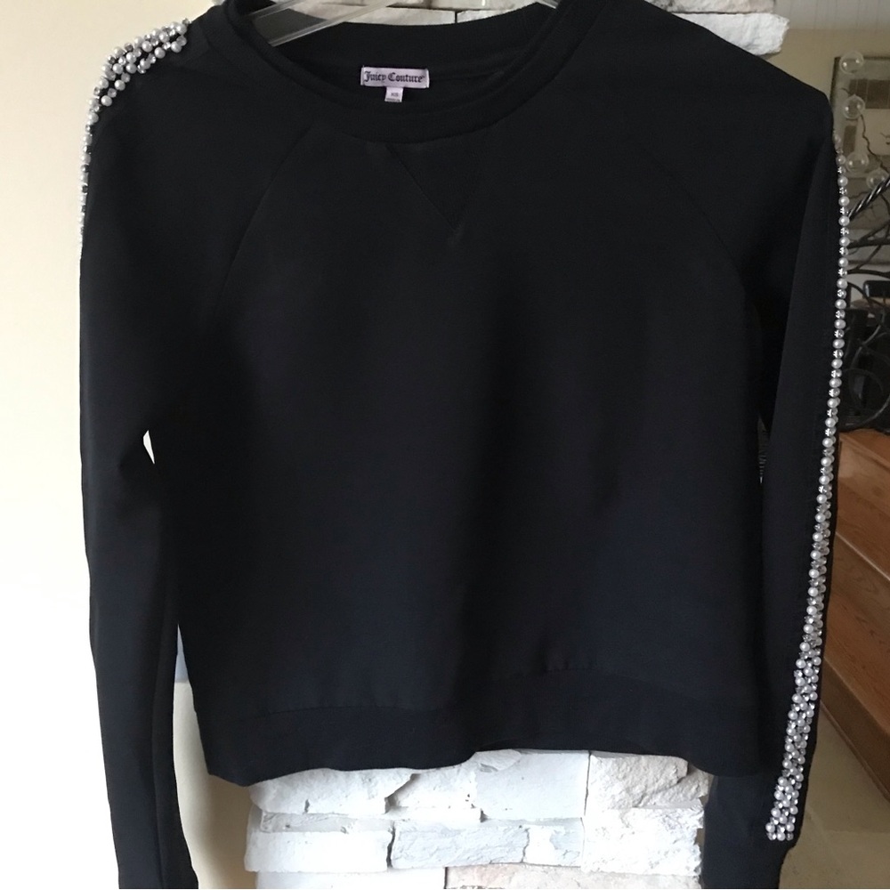 Juicy Couture Pearl Embellished Crewneck Women's Top